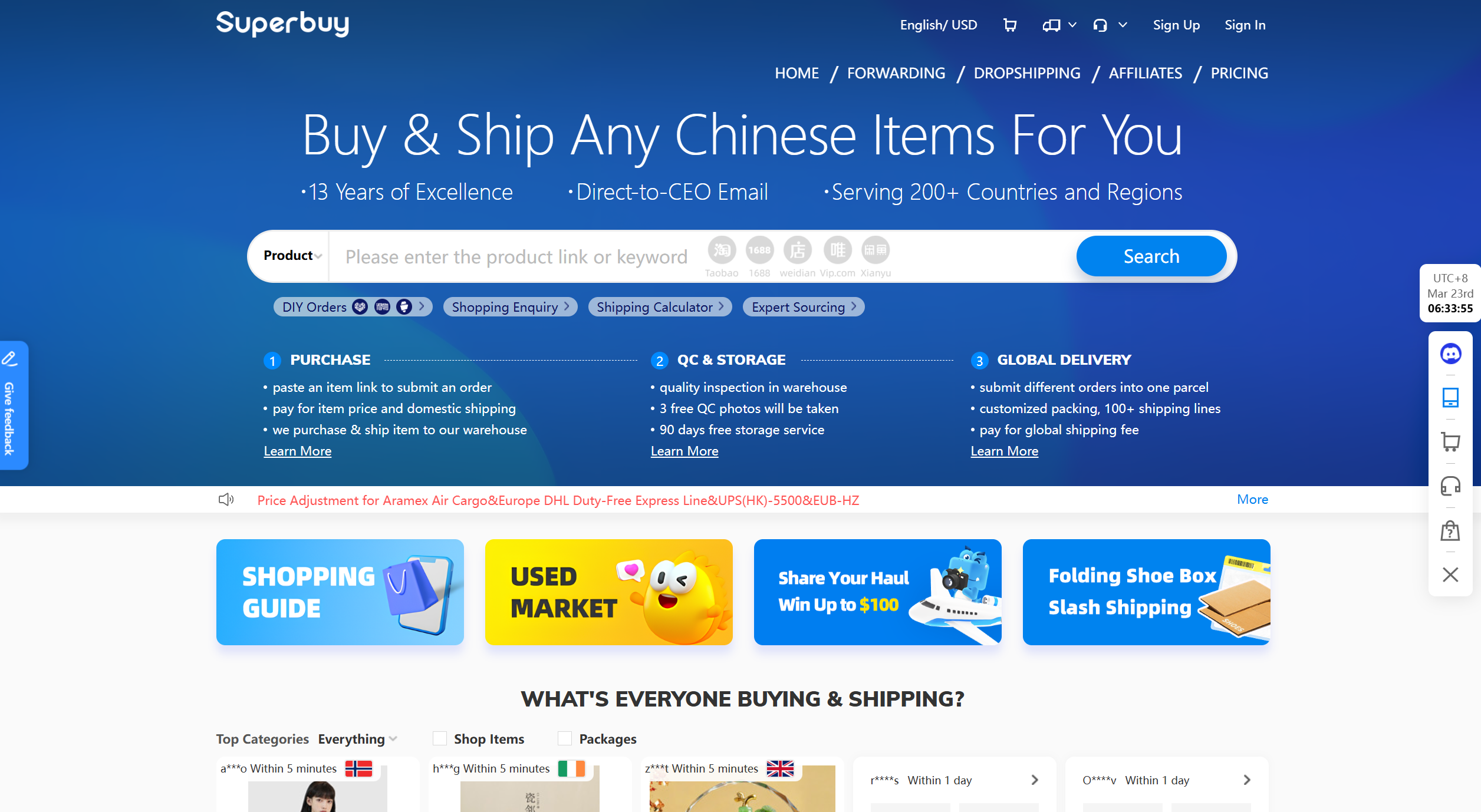 Top Taobao agent in China superbuy